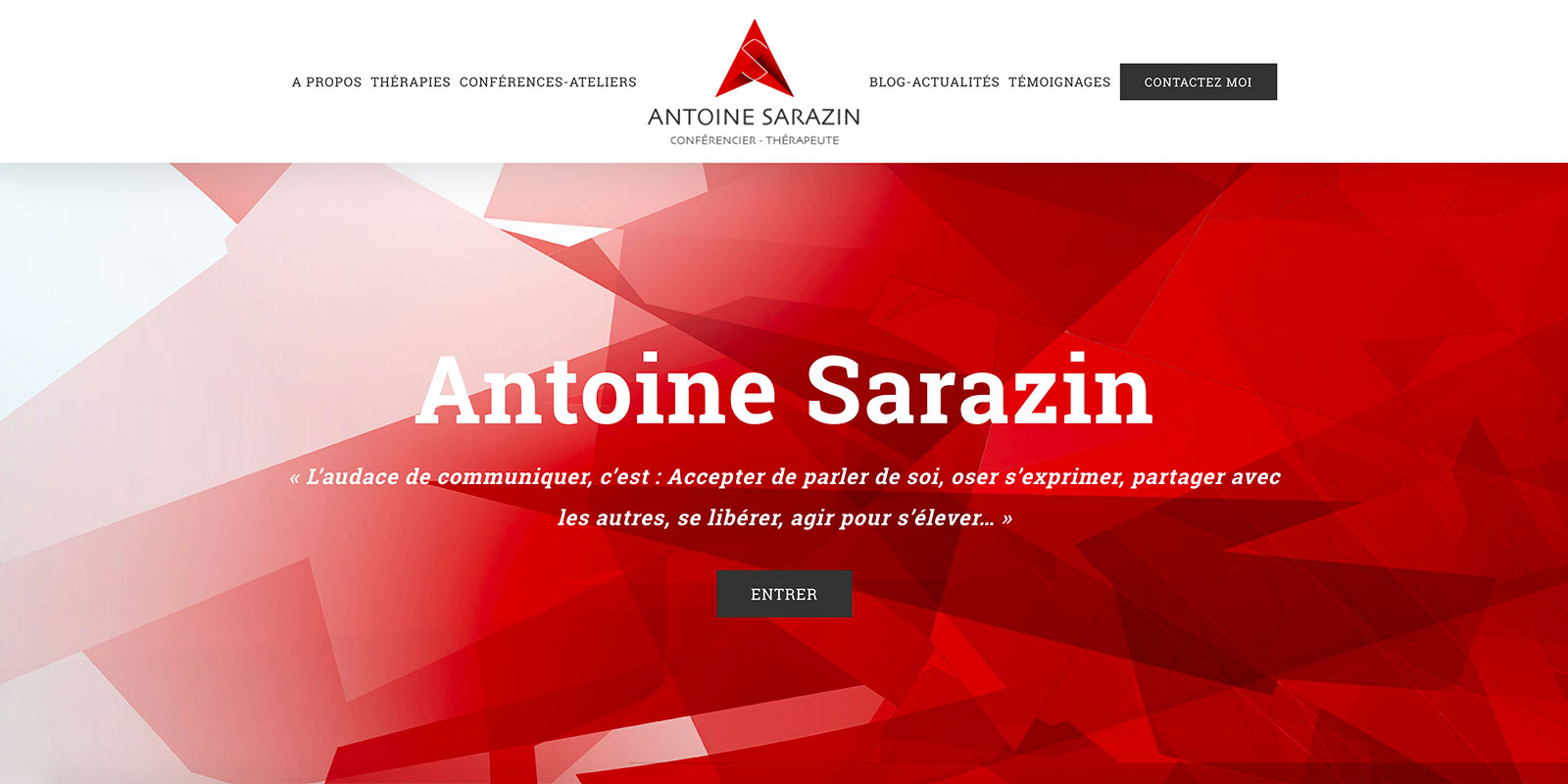 Référence -Site internet Antoine Sarazin - Netcom Agency - Communication numérique