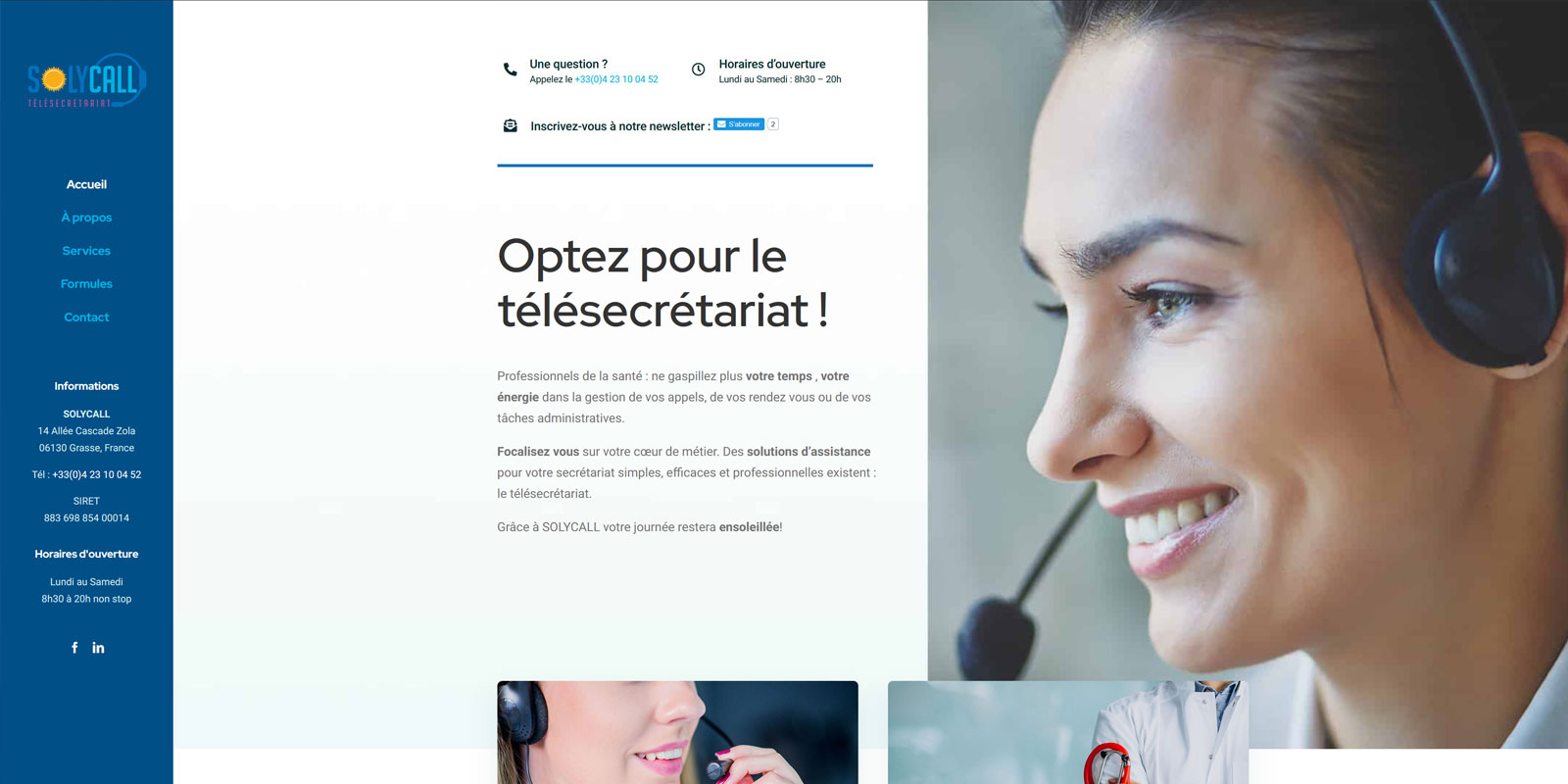 Référence - Solycall : agence experte en services de télésecrétariat pour professionnels de la santé - Netcom Agency - Communication numérique